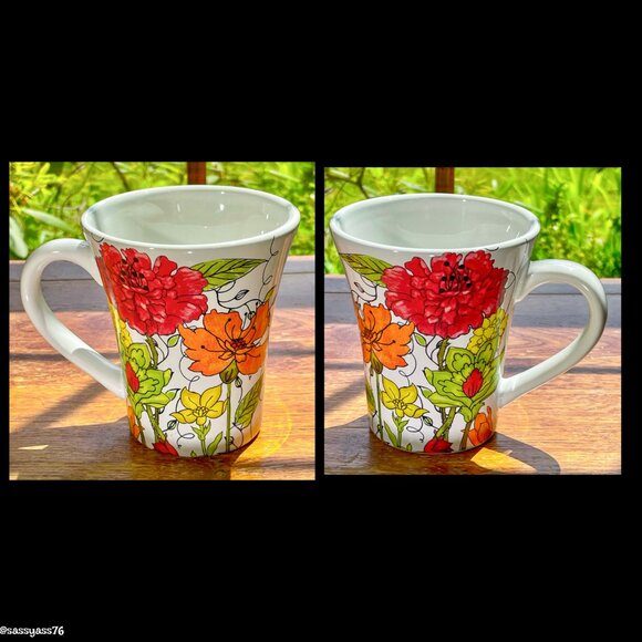 ▪️NWOT▪️CERTIFIED INTERNATIONAL▪️Set of 6 Floral ARIA Ceramic Mugs - Picture 2 of 4